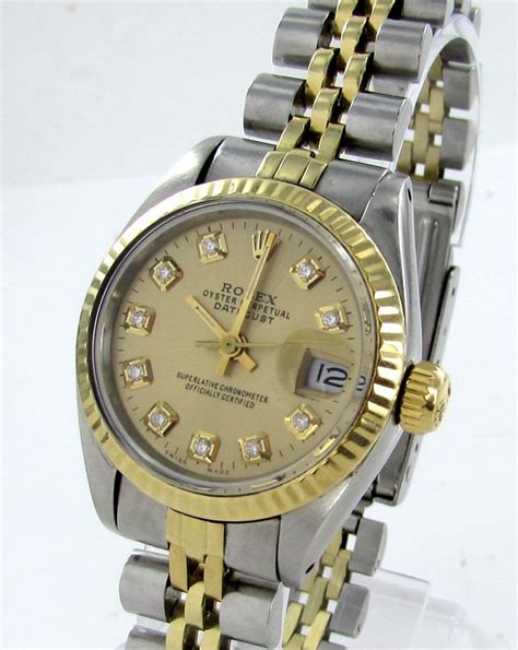 rolex donna oro usato con brillanti|prezzo rolex vintage.